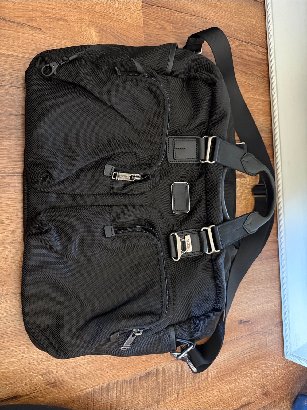 Tumi black Messenger Bag /tote